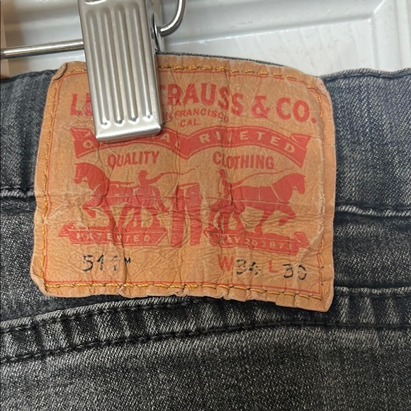 Levis 511 Slim Fit Jeans Size 34x30 In Faded Black - Picture 2 of 11